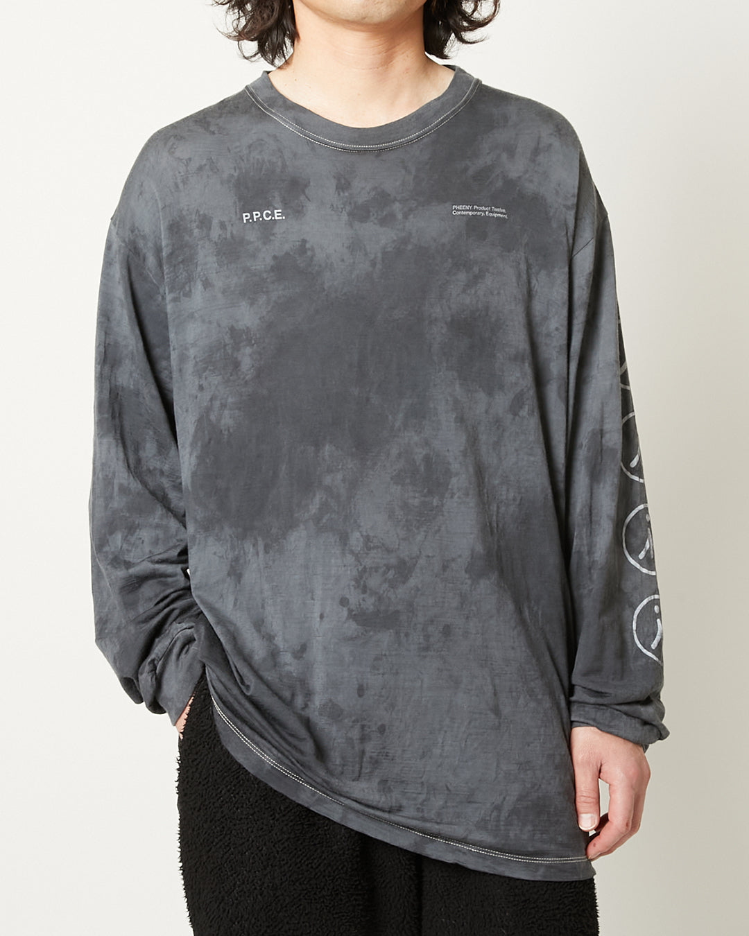 PPCE Uneven Dye Wool Long T-shirt ロンT Uneven Dye Wool Long T-shirt – Product Twelve online store
