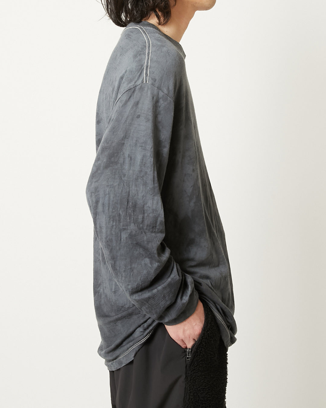Uneven Dye Wool Long T-shirt – Product Twelve online store
